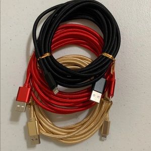 3pack 10FT iPhone Charger Mix Colors